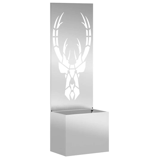 Garten Sichtschutz-Leinwand Silber 50 x 140 cm Verzinkter Stahl