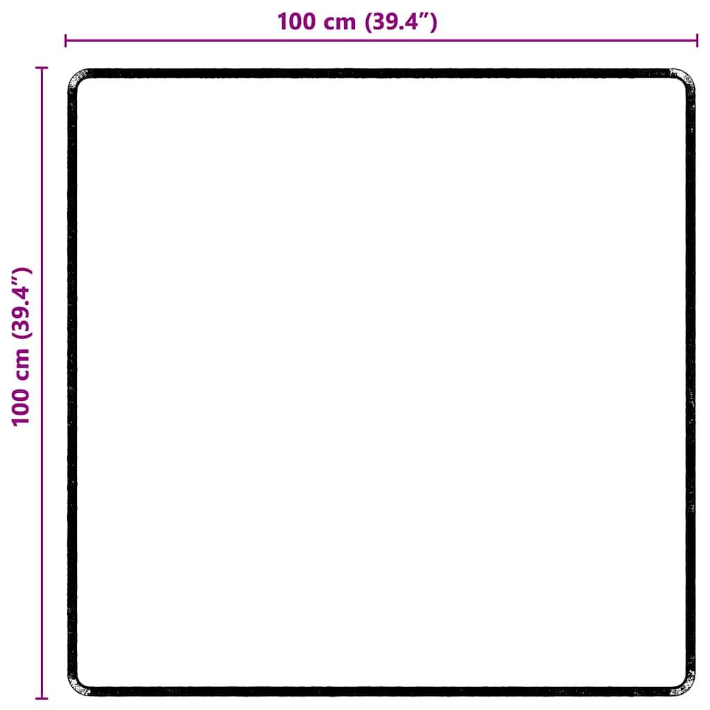 Teppichläufer Grau 100 x 100 cm 100% Polypropylen Tuft