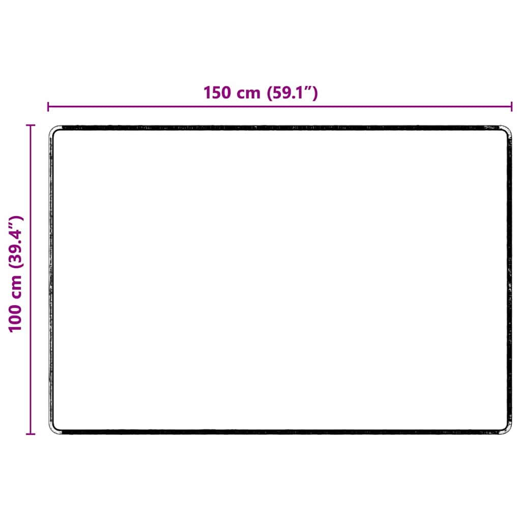 Teppichläufer Grau 100 x 150 cm 100% Polypropylen Tuft