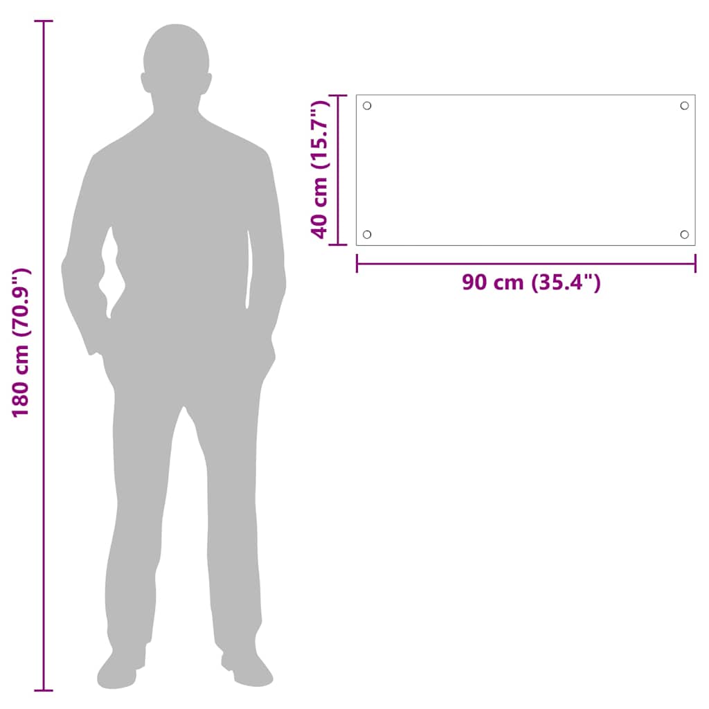 Küchenrückwand Weiß 90 x 40 cm Gehärtetes Glas