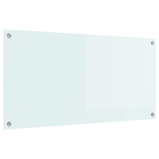 Küchenrückwand Weiß 100 x 50 cm Gehärtetes Glas