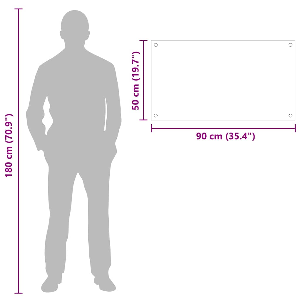 Küchenrückwand Transparent 90 x 50 cm Gehärtetes Glas