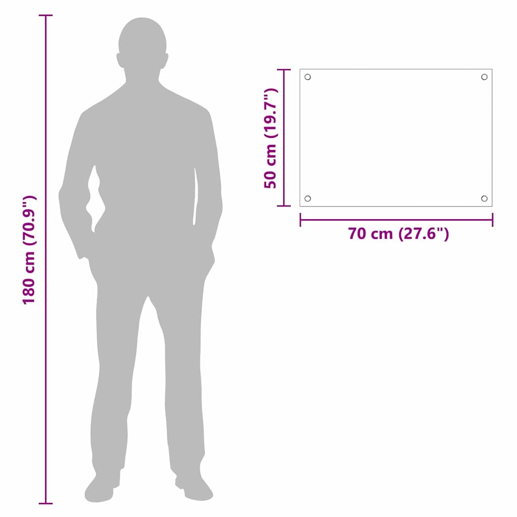 Küchenrückwand Schwarz 70 x 50 cm Gehärtetes Glas