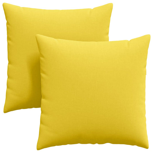 Cuscino per divano 2 pezzi giallo chiaro 60 x 60 cm tessuto