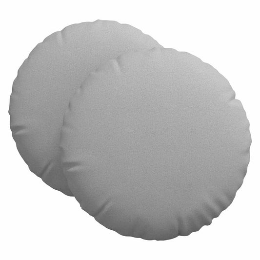 Cuscini per seduta, 2 pezzi, grigio nuvola, Ø60 x 21 cm, tessuto