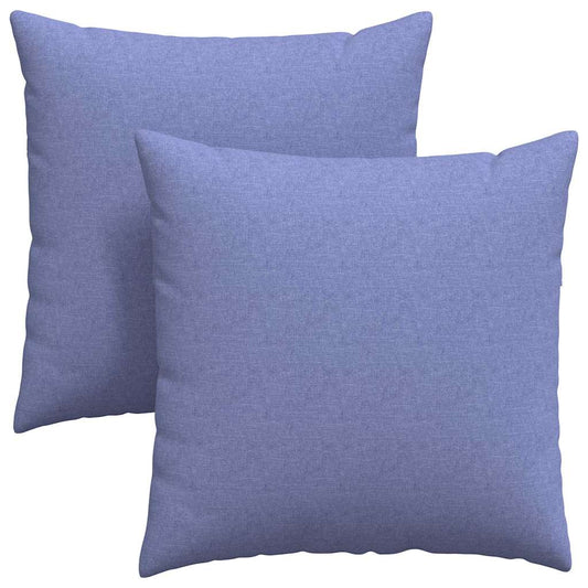 Cuscino per divano 2 pezzi blu jeans 60 x 60 cm tessuto