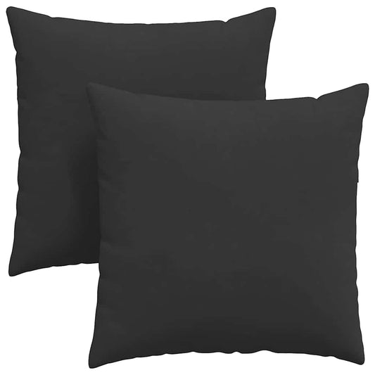 Cuscino per divano 2 pezzi nero 60 x 60 cm tessuto