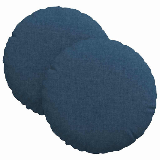 Sitzkissen 2 pcs Blau Ø30 x 13 cm Stoff