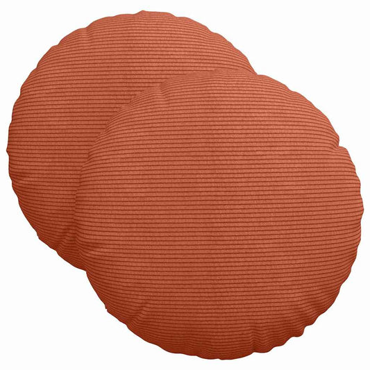 Sitzkissen 2 pcs Rot-Orange Ø 40 cm Cordstoff