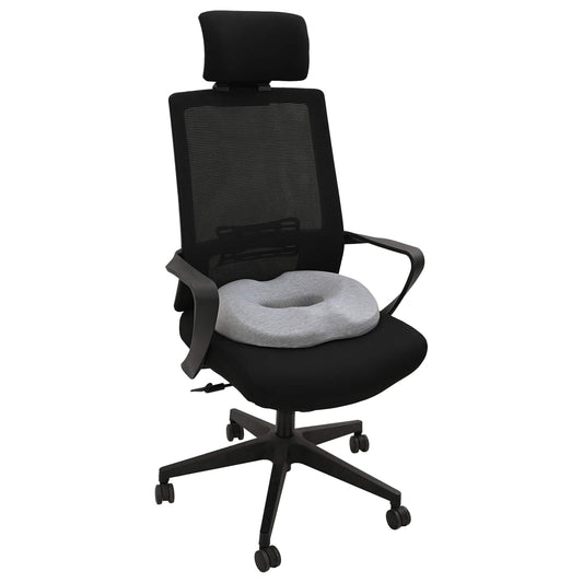 Sitzkissen Einfarbig Hellgrau 42 x 36,5 x 8 cm Viscoschaum