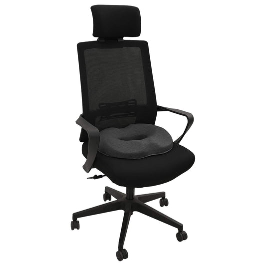 Sitzkissen Einfarbig Dunkelgrau 42 x 36,5 x 8 cm Viscoschaum