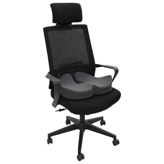 Kopfkissen mit Kissen Dunkelgrau 50 x 43 x 10 cm Baumwolle