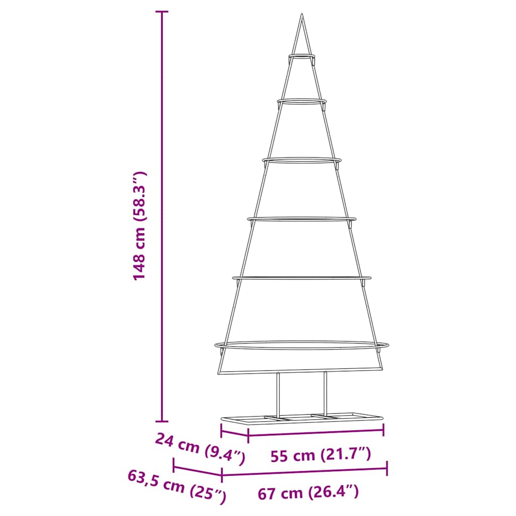 Metall Weihnachtsbaum Gold 150 cm Pulverbeschichteter Stahl