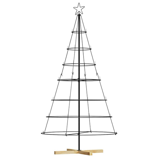 Albero di Natale a pigne con supporto, nero, 180 cm, acciaio
