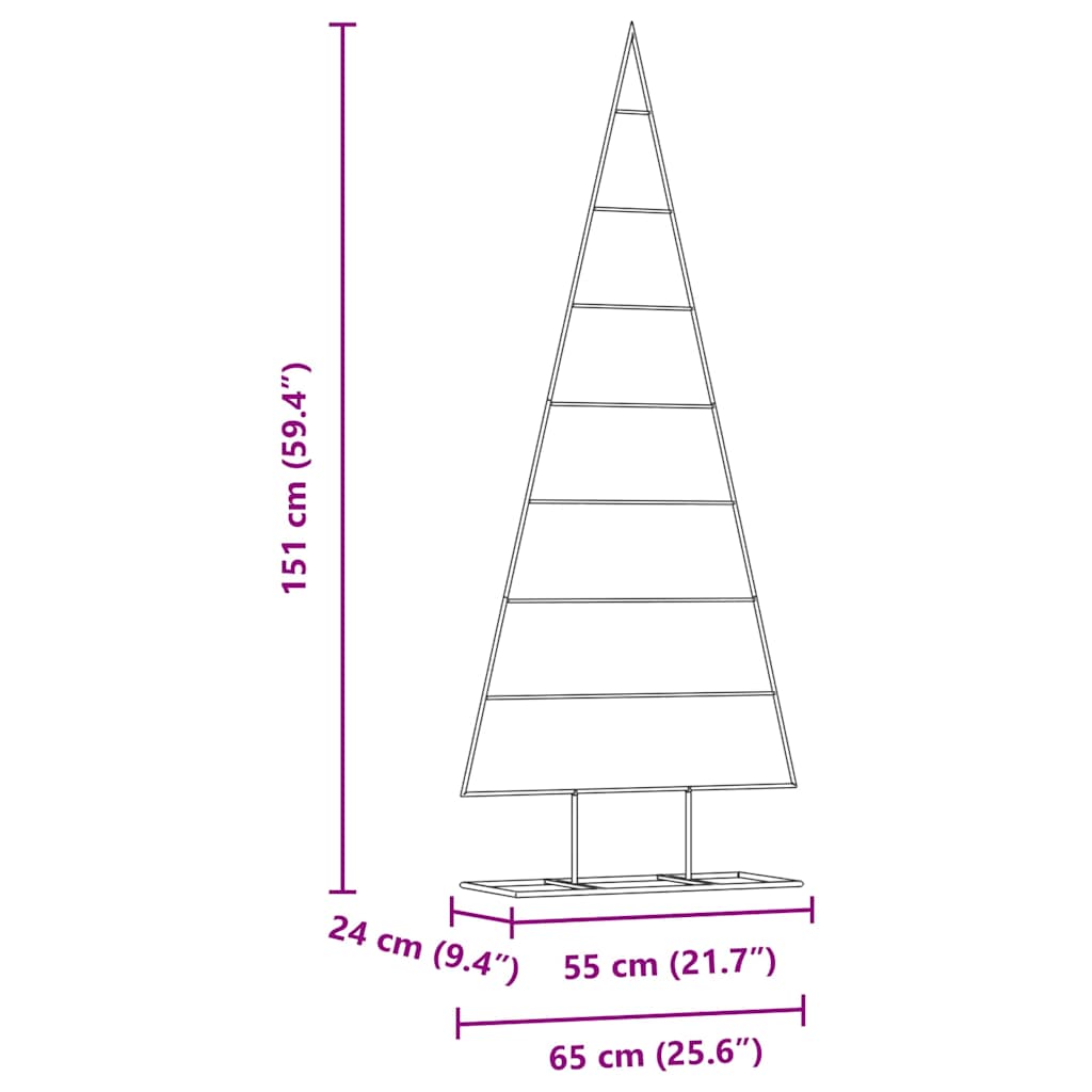 Metall Weihnachtsbaum Gold 150 cm Pulverbeschichteter Stahl