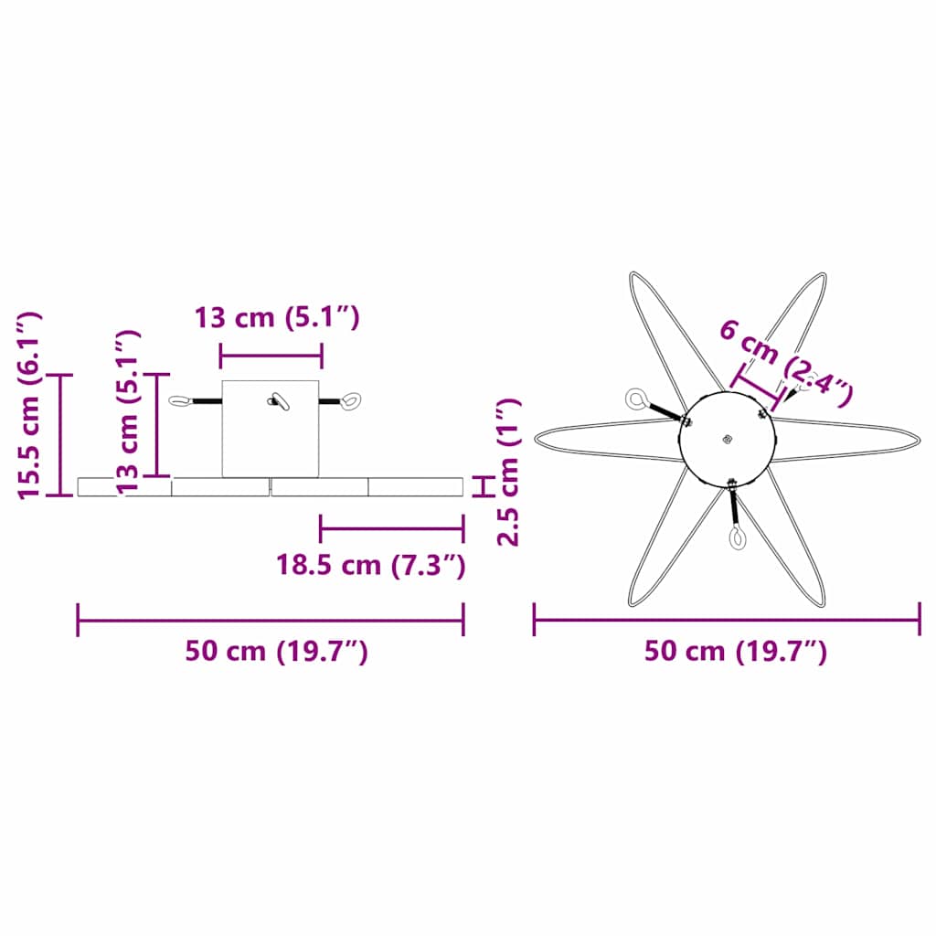 Weihnachtsbaumständer 1.73 Grün 49 x 49 x 15,5 cm Stahl
