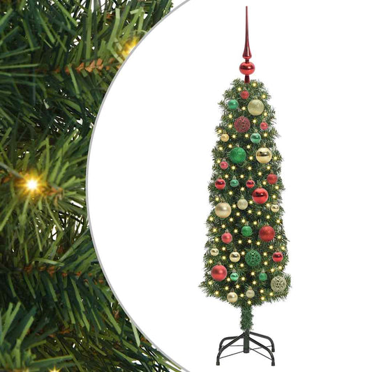 Künstlicher Weihnachtsbaum mit 150 LEDs mit Ständer Grün 120 cm