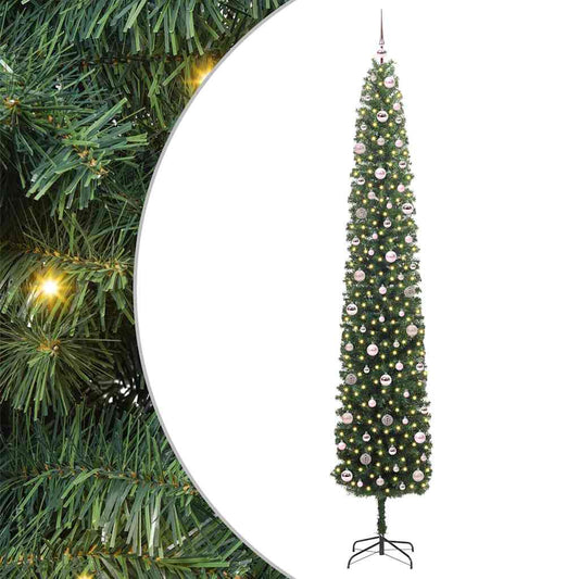 Künstlicher Weihnachtsbaum mit 300 LEDs mit Ständer Grün 270 cm