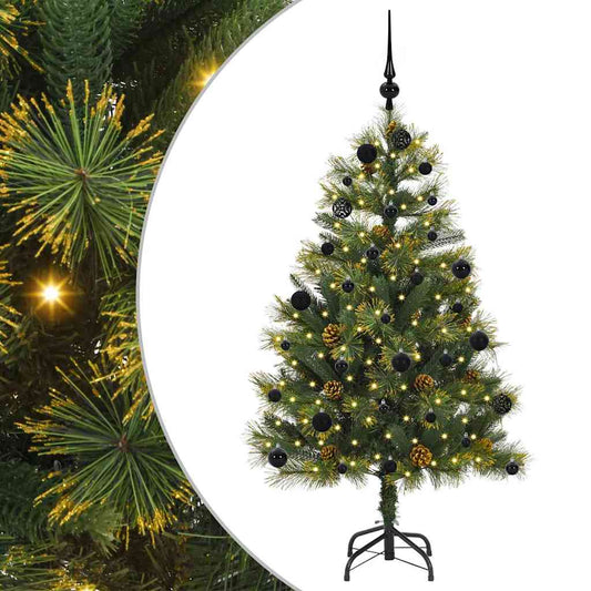 Künstlicher klappbarer Weihnachtsbaum mit Tannenzapfen 150 cm