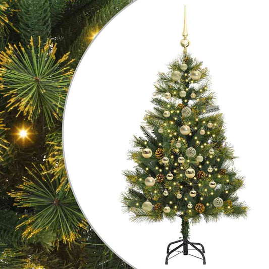 Künstlicher klappbarer Weihnachtsbaum mit Tannenzapfen 150 cm