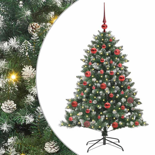 Künstlicher Weihnachtsbaum mit 150 LEDs mit Ständer Grün 150 cm