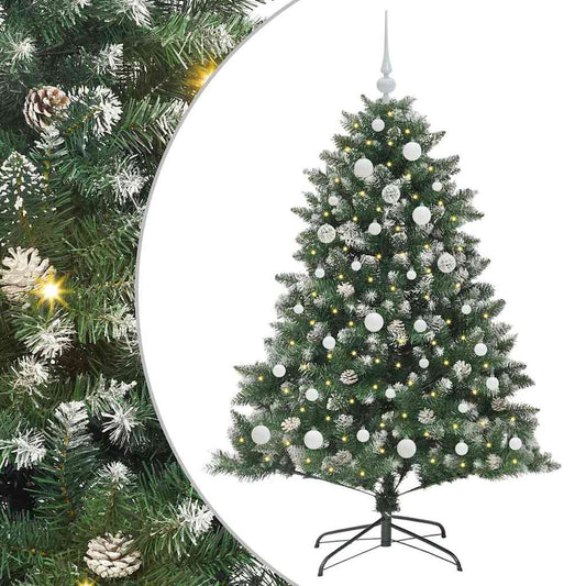 Künstlicher Weihnachtsbaum mit 150 LEDs mit Ständer Grün 150 cm