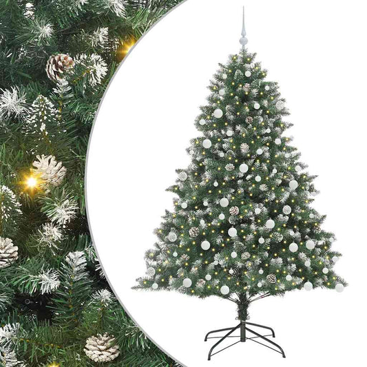 Künstlicher Weihnachtsbaum mit 300 LEDs mit Ständer Grün 180 cm