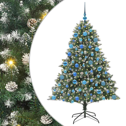 Künstlicher Weihnachtsbaum mit 300 LEDs mit Ständer Grün 180 cm