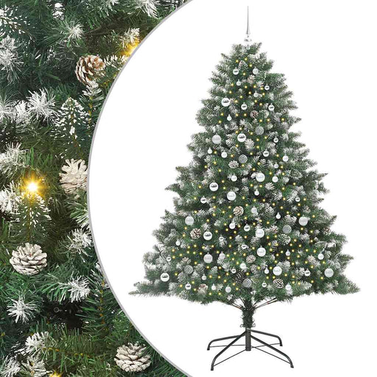 Künstlicher Weihnachtsbaum mit 300 LEDs mit Ständer Grün 210 cm
