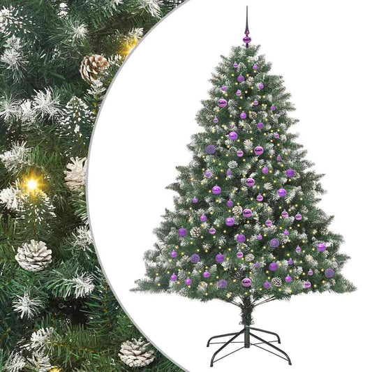 Künstlicher Weihnachtsbaum mit 300 LEDs mit Ständer Grün 210 cm