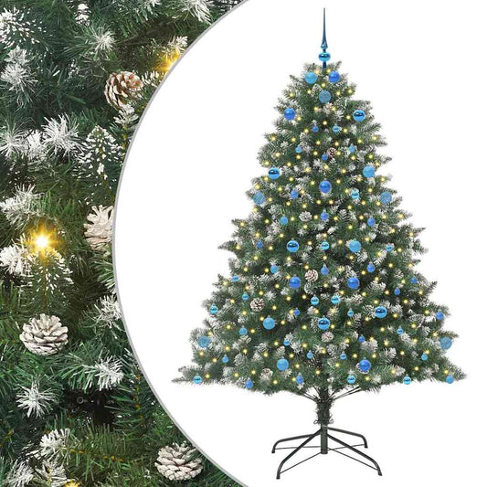 Künstlicher Weihnachtsbaum mit 300 LEDs mit Ständer Grün 210 cm