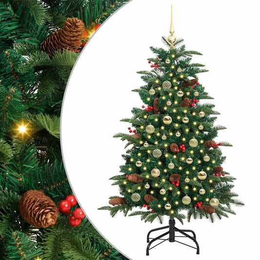 Künstlicher Weihnachtsbaum mit 150 LEDs mit Ständer Grün 150 cm