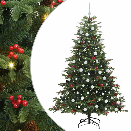 Künstlicher Weihnachtsbaum mit 300 LEDs mit Ständer Grün 210 cm