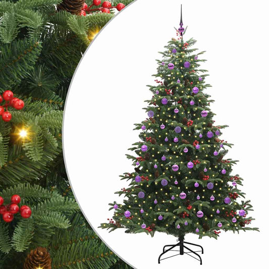 Künstlicher Weihnachtsbaum mit 300 LEDs mit Ständer Grün 210 cm