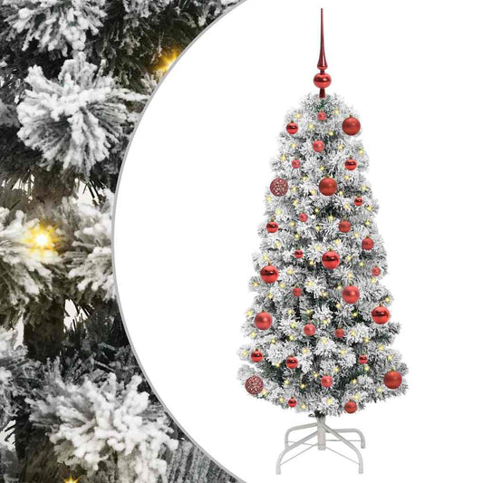 Künstlicher klappbarer Weihnachtsbaum Grün und Weiß 120 cm