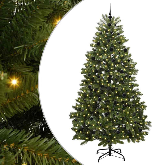 Künstlicher Weihnachtsbaum Grün 240 cm PVC und Metall