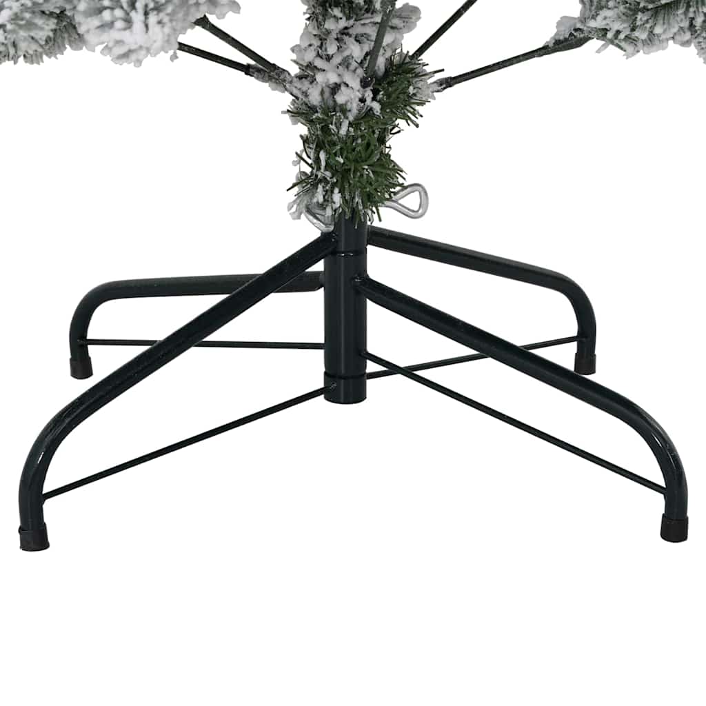 Künstlicher Weihnachtsbaum Grün und Weiß 150 cm PVC und Metall