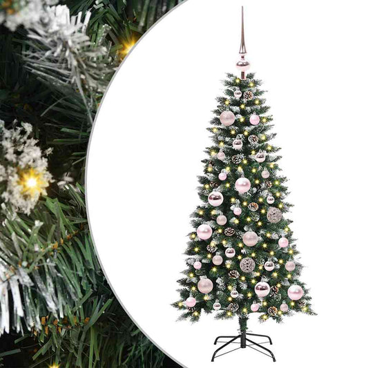 Künstlicher Weihnachtsbaum mit 150 LEDs mit Ständer Grün 120 cm