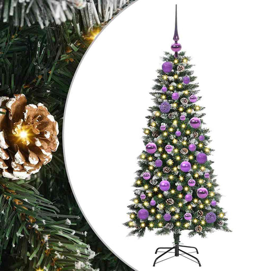 Künstlicher Weihnachtsbaum mit 150 LEDs mit Ständer Grün 120 cm
