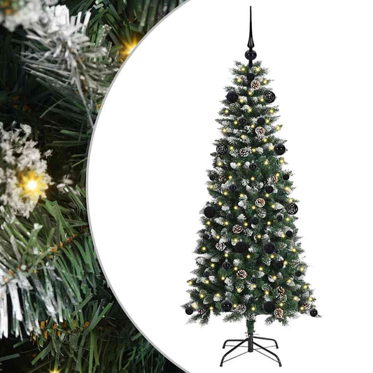 Künstlicher Weihnachtsbaum mit 150 LEDs mit Ständer Grün 150 cm