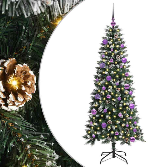 Künstlicher Weihnachtsbaum mit 150 LEDs mit Ständer Grün 150 cm