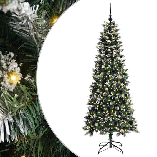 Künstlicher Weihnachtsbaum mit 300 LEDs mit Ständer Grün 180 cm
