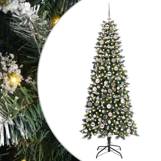 Künstlicher Weihnachtsbaum mit 300 LEDs mit Ständer Grün 180 cm