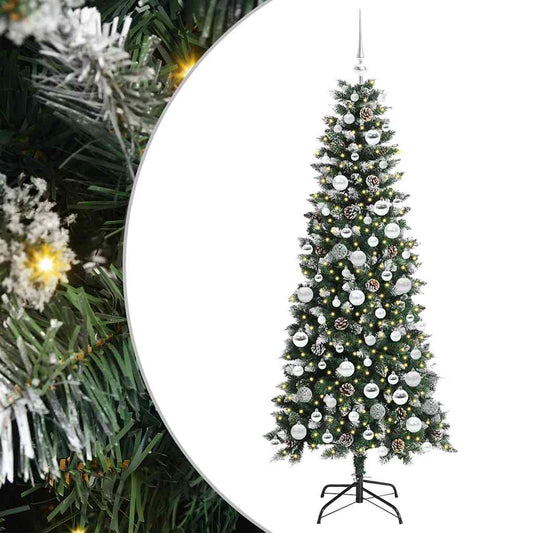 Künstlicher Weihnachtsbaum mit 300 LEDs mit Ständer Grün 180 cm
