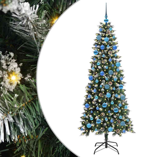 Künstlicher Weihnachtsbaum mit 300 LEDs mit Ständer Grün 180 cm