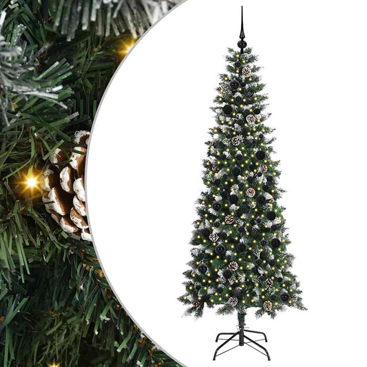 Künstlicher Weihnachtsbaum mit 300 LEDs mit Ständer Grün 210 cm
