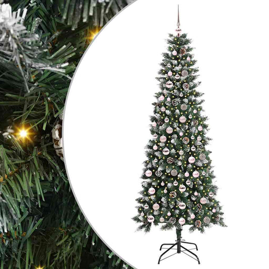 Künstlicher Weihnachtsbaum mit 300 LEDs mit Ständer Grün 210 cm