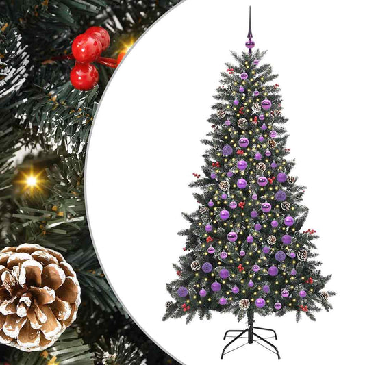 Künstlicher Weihnachtsbaum Grün 180 cm PVC, Plastik und Stahl