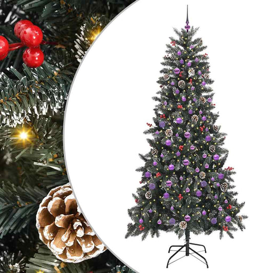 Künstlicher Weihnachtsbaum Grün 240 cm PVC, Plastik und Stahl
