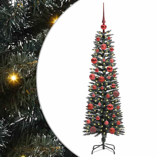 Künstlicher Weihnachtsbaum mit 150 LEDs mit Ständer Grün 150 cm